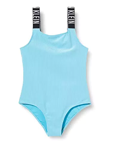 Calvin Klein Mädchen Badeanzug Sport, Blau, 14-16 Jahre