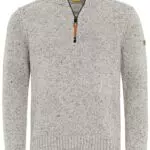 camel active Herren Stricktroyer Pullover, Cold Grey Melange