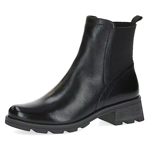 CAPRICE Damen Stiefeletten mit Absatz Airmotion aus Leder Blockabsatz Weite G