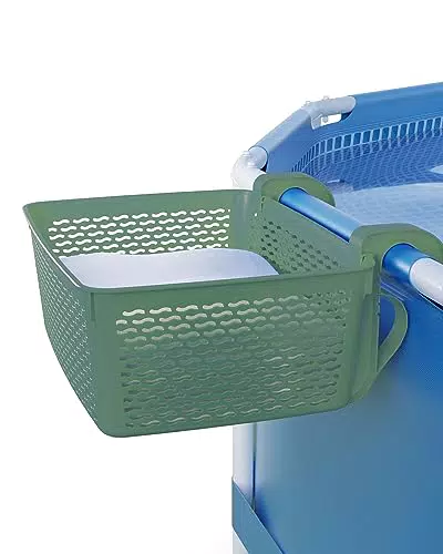 Carrie Box Pool Aufbewahrungskorb Grün, 18.7 L, Pool Korb aus Recyceltem Kunststoff