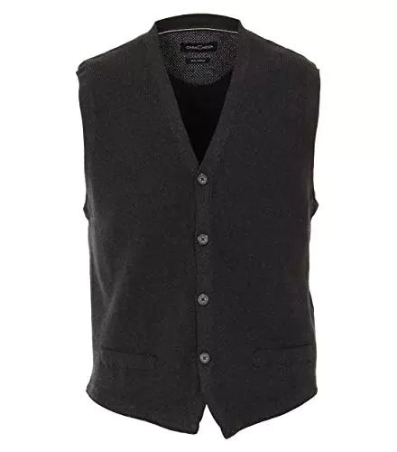 CASAMODA Herren Strick Indoor Weste, Grau, XX-Large