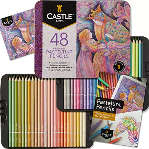 Castle Art Supplies Pastellstifte-Set, 48 Farben in sanften