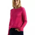 CECIL Damen B302374 Strickpullover, Cosy Coral Melange