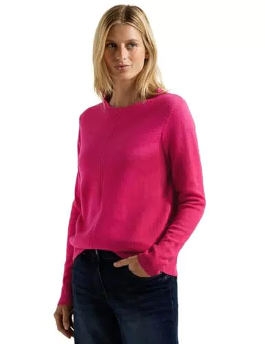 CECIL Damen B302374 Strickpullover, Cosy Coral Melange