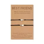 CheersLife 2 Bester Freund Armbänder Satz Freundschaft Wunsch Armband Passende Distanz Herz Armband Geschenke für Frauen Mädchen Teen Männer Schwestern