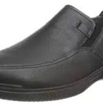 Clarks Herren Donaway Step Slipper, Black Leather, Weit