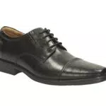 Clarks Herren Tilden Cap Derby Oxford-Schuh, Black Leather