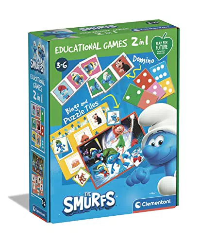 Clementoni - 18285 - Educational Games - 2 in 1 The Smurfs - Lernspiele Ab 3 Jahren