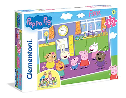 Clementoni 25458 Bodenpuzzle Peppa Pig Puzzle 40 Teile ab 3 Jahren