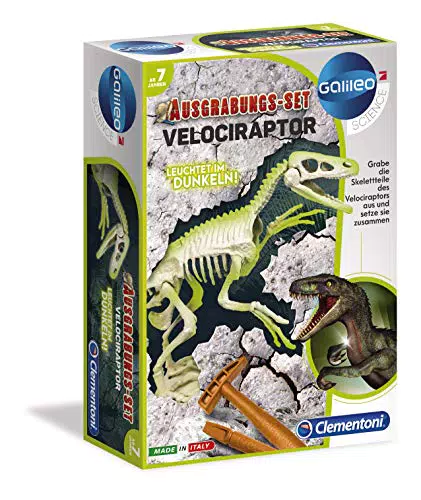 Clementoni Galileo Discovery Ausgrabungs-Set Velociraptor