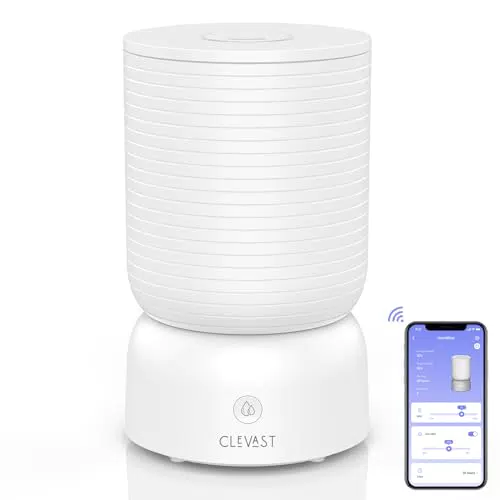 CLEVAST Smart Luftbefeuchter für Schlafzimmer, Top Fill 3L Cool Mist Quiet Ultraschall Luftbefeuchter kinderzimmer mit Aroma Diffuser