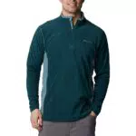 Columbia Fleece-Pullover Herren, Mit Reißverschluss über die halbe Länge