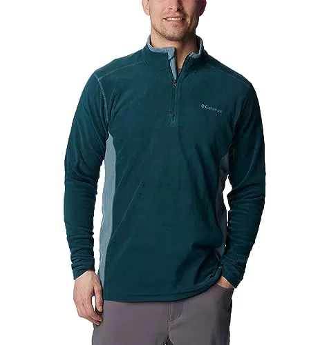 Columbia Fleece-Pullover Herren, Mit Reißverschluss über die halbe Länge