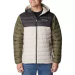 Columbia Men's Powder Lite Hooded Puffer Jacket, Dark Stone