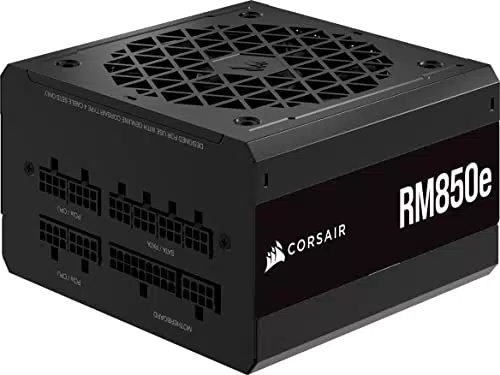 Corsair RM850e Vollmodulares, Geräuscharmes ATX-Netzteil - 3.0- Und PCIe 5.0-kompatibel - 105°C-Kondensatoren - 80 Plus Gold-Effizienz - Modern Standby-Unterstützung - Schwarz