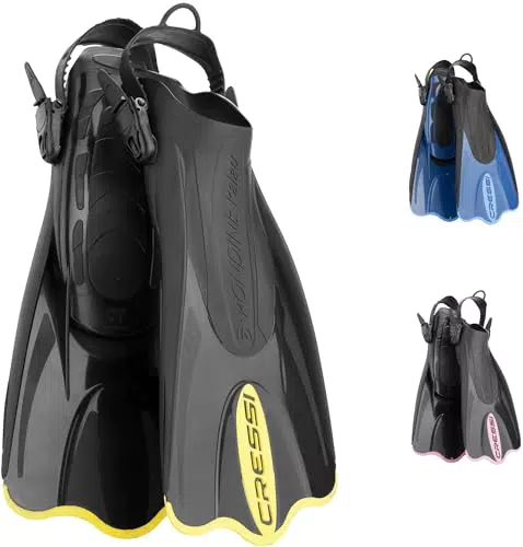 Cressi Palau Saf Fins - Einstellbare Kurze Flossen zum Schwimmen und Schnorcheln