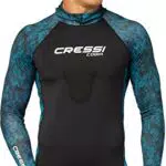 Cressi Unisex-Adult Cobia Hunter Rash Guard Shirt mit Kapuze für Wassersportarten und Brustbeinschutz