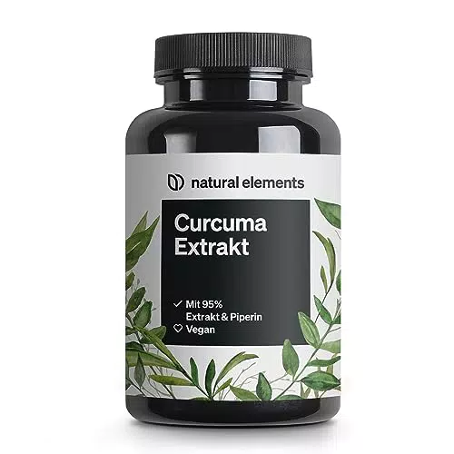 Curcuma Extrakt - 90 Kapseln - Curcumingehalt EINER Kapsel entspricht ca. 10.000mg Kurkuma - Hochdosiert aus 95% Extrakt - Laborgeprüft