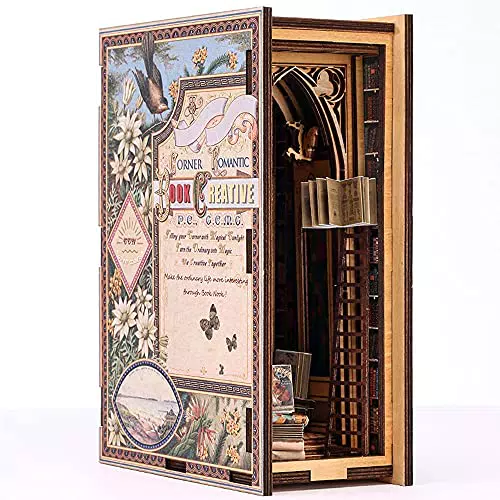 Cutefun DIY Book Nook Kit Buchstützen Modell Holzbausatz