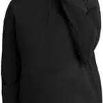 Damen Pullover für Mutter Alltäglich Winter Schwangerschaftssweatshirt Halb Reißverschluss Umstandspullover Schwarz XL MC0344A23-01