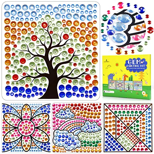 DazSpirit Suncatcher Bastelsets für Kinder, Fenster Edelstein Bastelsets für Kinder im Alter von 6 7 8 9 10 Jahren