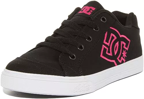 DC Shoes Mädchen Chelsea Sneaker, Black Pink Stencil