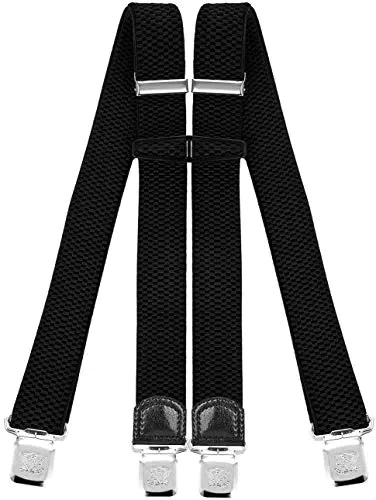 Decalen Hosenträger für Herren mit 4 Starken Clips X Form Lang Eine Größe Passt Alle Verschiedenen Farben
