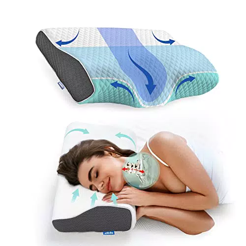 Derila Memory Foam Kissen Kopfkissen Nackenkissen ergonomisches Seitenschläferkissen für Seiten
