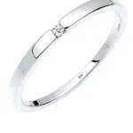 DIAMORE Ring Damen Verlobungsring Klassiker mit Diamant in 925 Sterling Silber