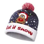Diealles Shine Weihnachten Mütze mit LED Licht, Leicht Weich Beanie Mütze