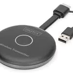 DIGITUS Click & Present Pro HDMI-Transmitter Für Kabelloses Präsentations- & Kollaborationssystem Kein Treiber erforderlich Schwarz