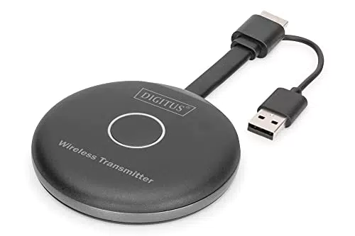 DIGITUS Click & Present Pro HDMI-Transmitter Für Kabelloses Präsentations- & Kollaborationssystem Kein Treiber erforderlich Schwarz