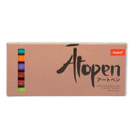 Dingbats - Ātopen Fineliner Stifte Set - Fineliner mit Doppelspitze - Pinselstifte für Kalligraphie und Kunstzeichnungen - Kunstzubehör Trend Set