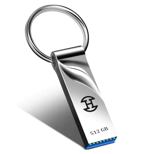 dolrun USB Stick 3.0 512GB - USB Speicherstick USB-Stick Metall Datenspeicher USB-Flash-Laufwerk mit Schlüsselring USB 3.0 für Laptop