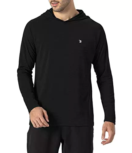 donhobo Herren Sport Shirt Langarm Laufshirt Pullover Sweatshirts Fitness Hoodies Running Gym Tops mit Daumenlöcher