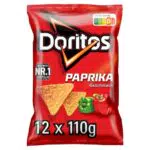 Doritos Paprika -Tortilla Nachos mit Paprika Geschmack - Herzhafter Snack zum Knabbern aus Mais