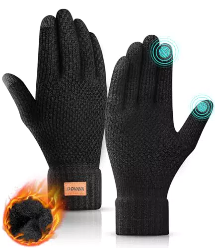 DOVAVA Handschuhe Herren Damen, Winterhandschuhe Touchscreen