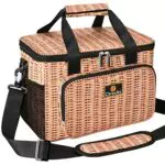 drado Kühltasche Picknicktasche Mittagessen Tasche Lunchtasche mit Verstellbarem Schultergurt15L Langzeitwärmeerhaltung Faltbar/große Kapazität für Campen