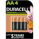 Duracell Akku AA, wiederaufladbare Batterien AA, 4 Stück