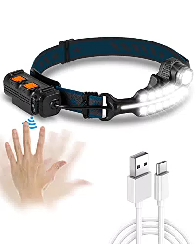 E-SMARTER Stirnlampe LED Wiederaufladbar USB, Superheller 1000 Lumen Kopflampe
