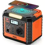 EBL Tragbare Powerstation 330W/288Wh Lithium Batterie Solar Powerstation