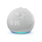 Echo Dot, Smarter Lautsprecher mit Uhr und Alexa, Weiß