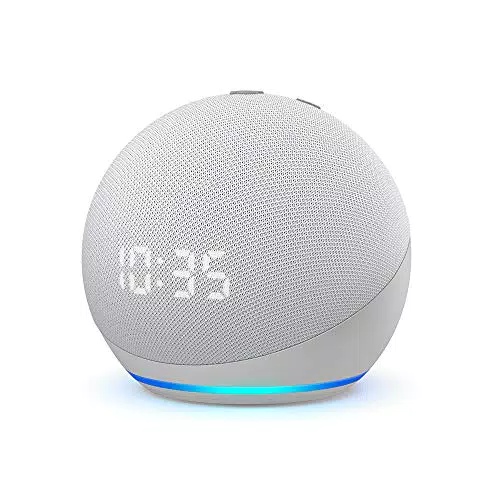 Echo Dot, Smarter Lautsprecher mit Uhr und Alexa, Weiß