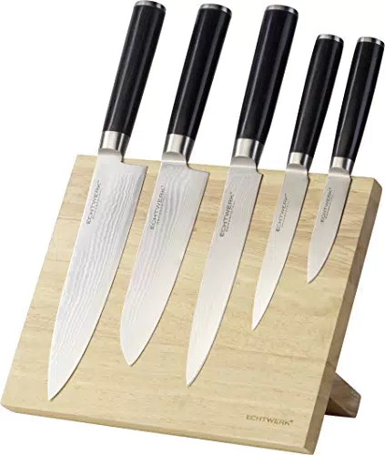 ECHTWERK Damastmesser Set 6tlg., Küchenmesser Set, Kochmesser