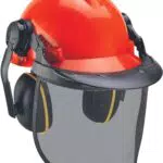 Einhell Original Forstschutzhelm, Rot, Schwarz