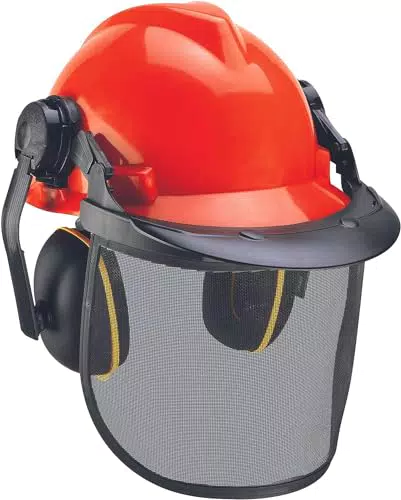 Einhell Original Forstschutzhelm, Rot, Schwarz