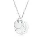 Elli Halskette Damen Plättchen Geo Organic Look in 925 Sterling Silber