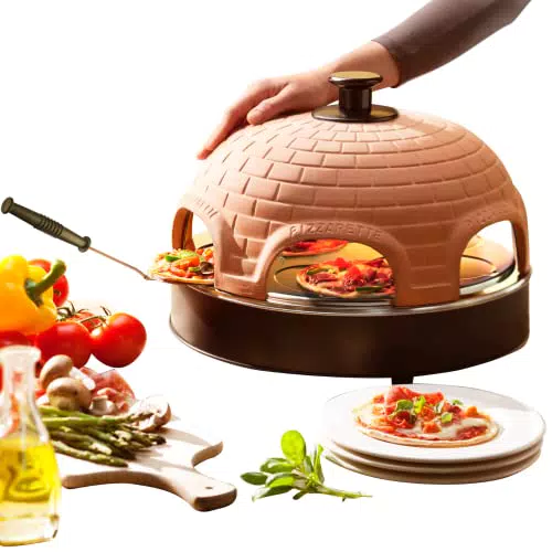 Emerio Pizzaofen, PIZZARETTE das Original, 1 handgemachte Terracotta Tonhaube