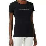 Emporio Armani Damen Iconic Cotton T-Shirt Schwarz