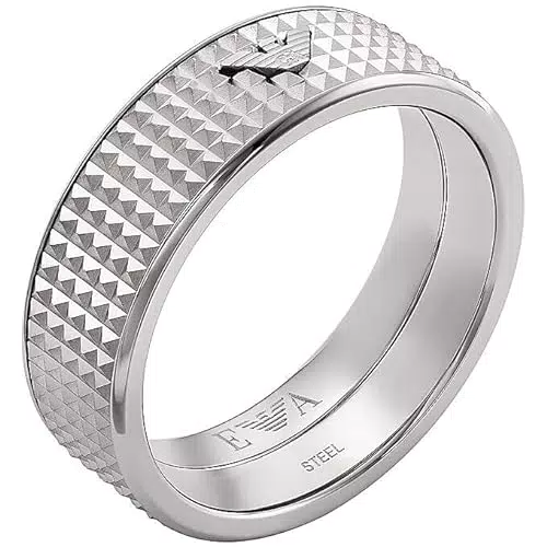 EMPORIO ARMANI Herren-Edelstahlband-Ring, EGS298804011